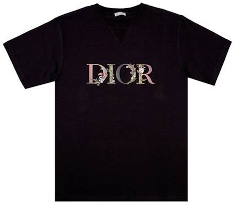 dior floral logo t shirt